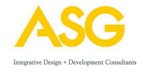ASG yellow letters logo with text reading imaginative design